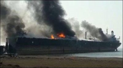 GADDANI: 2 killed as fire in the disabled ship