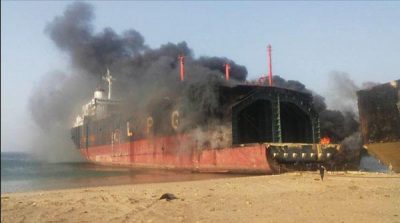 GADDANI: Ship fire kills 5 people left bodies to Peshawar