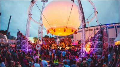 Finland's capital was lit up with colorful lights