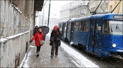 Most of the european countries in the grip of snow
