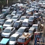 Traffic jam in different areas of Karachi