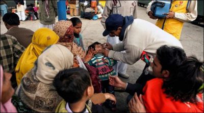 Karachi: The beginning of the polio campaign, targeted of 22 million children