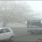 Dense fog in interior sindh after rains sight zero