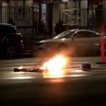 Protest against Trump, a man has set himself on fire