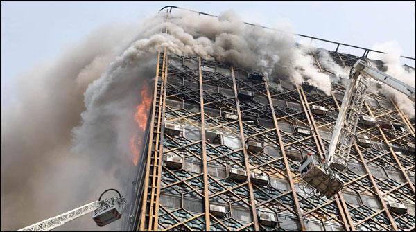 ایران ،آگ لگنے سے عمارت منہدم، 40فائر فائٹرز ہلاک