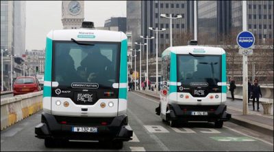 Buses were came on the road without driver in Paris