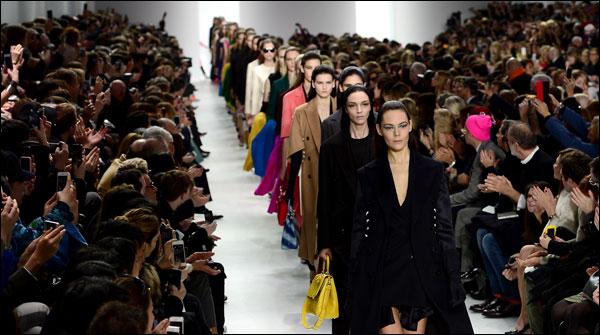 Exhibition of winter fall collection in Paris