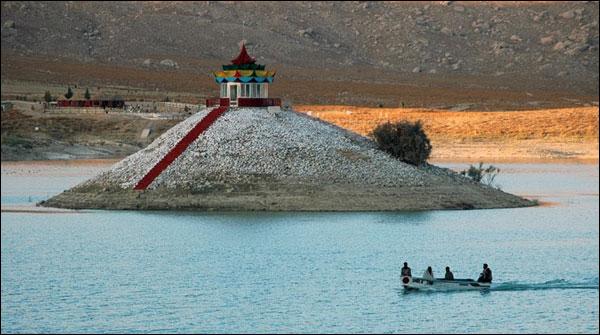 Quetta: Recreational resort Hanna Lake filled with water.