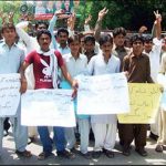 Protest against the construction of Goran Dam in thar coal Area