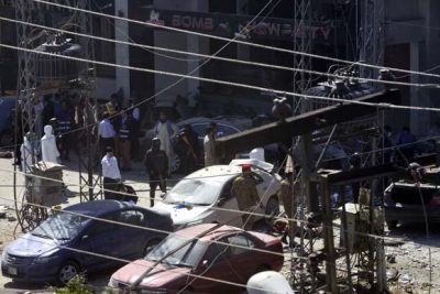 BLAST, IN, DEFENSE, LAHORE, EIGHT, PEOPLE, KILLED, AND, THIRTY, INJURED