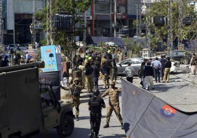 BLAST, IN, DEFENSE, LAHORE, EIGHT, PEOPLE, KILLED, AND, THIRTY, INJURED