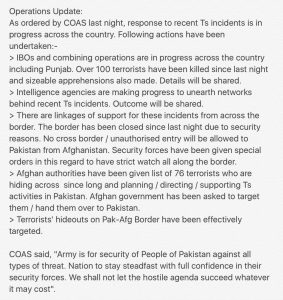 TWEET, BY, MAJ, GEN, ASIF, GHAFOOR, DG, ISPR