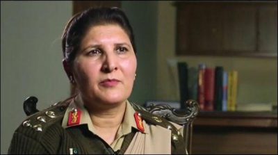 BRIG. NIGAR, JOHAR, FROM, SAWABI, PROMOTED, TO, 1ST, LADY, MAJOR, GENERAL, 