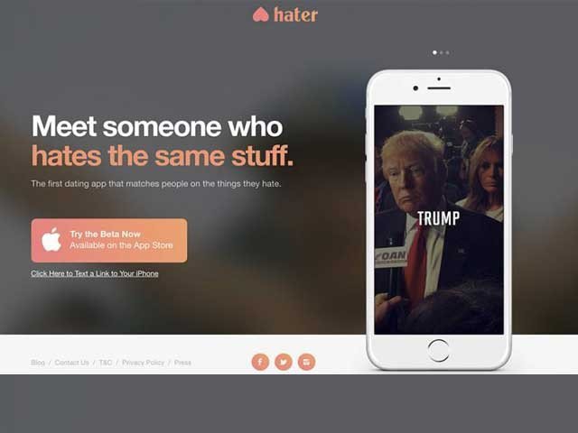 Donald Trump also a sign of disgust on social media app.