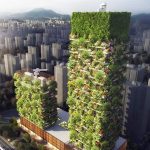 This unique project of building covered with trees in China