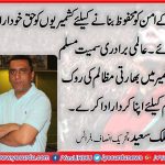Malik Saeed, Senior, Leader, PTI, France