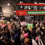 March against US President in Manchester and Glasgow