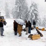 The snowfall in upper areas and cold remained after rain