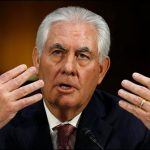 New US Secretary of State Rex tillerson take their oath