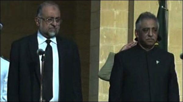 Mohammad Zubair oath as the 32nd Governor of Sindh