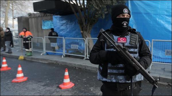 Turkish forces cracked down, arresting 450 people