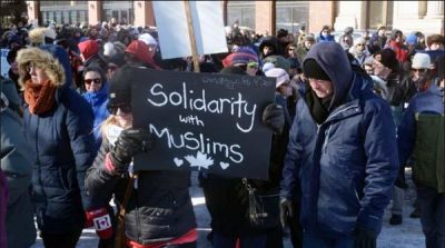 March in solidarity with Muslims in Canada
