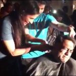 Katrina kaif became a barber ,put head shave of film director