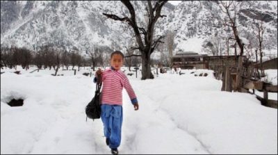 Snowy mountain of kozak valley became food street