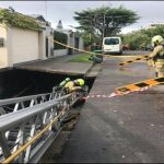 Australia: road several feet wide and deep crater appeared