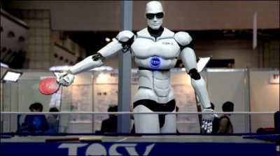 55th Annual World Expo robot conducts in Tokyo