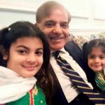 Shahbaz sharif seen Pakistan day ceremony with granddaughters on TV