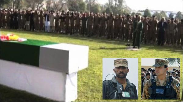 FUNERAL, PRAYER, OF, SHAHEED, LT, KHAWAR, AND NAIK, SHEHZAD, OFFERED, AT, BANNU
