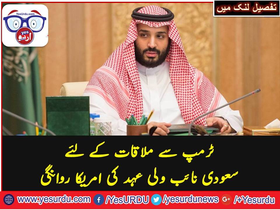 ٹرمپ سے ملاقات کیلئے سعودی نائب ولی عہد امریکا روانہ