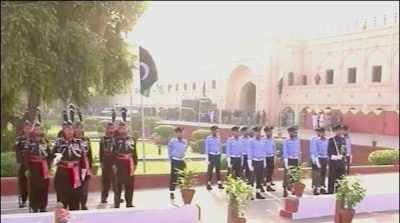 Pakistan Day: Guard change command ceremony at the Iqbal Shrine