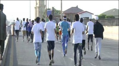 In the name of run for the marathon Karachi on Pakistan Day