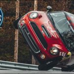 Record made for running a car on two wheels