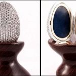 White gold and 910 diamonds elegant egg