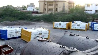 Waste dumping Point in Community center in gulistan-e-johr
