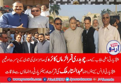 abdul, sattar malik, senior, leader, ppp, France, participated, in, marriage, party, of. senior, leader, and president, ppp, central, punjab, qamar uz zaman, kaira