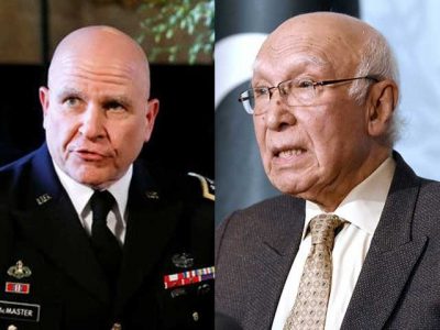 US National Security Adviser met with Sartaj Aziz