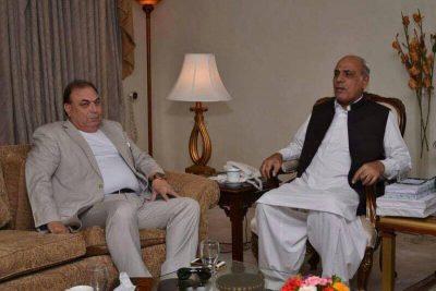 JAVED, BUTT, EX-PRESIDENT, PMLN, FRANCE, MEET, GOVERNOR, RAFIQ RAJWANA, FOR, CONDOLENCE, ON, DEATH, OF, HIS, NEPHEW,