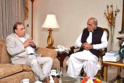 JAVED, BUTT, EX-PRESIDENT, PMLN, FRANCE, MEET, GOVERNOR, RAFIQ RAJWANA, FOR, CONDOLENCE, ON, DEATH, OF, HIS, NEPHEW,