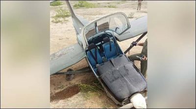 Peshawar: training plane crash landing in matni