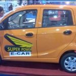 Electric car exhibit in Karachi, priced to be determined as remaining