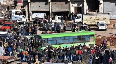 Three thousand Syrians have been evacuated from the besieged cities