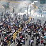 The anti-government protests in Venezuela