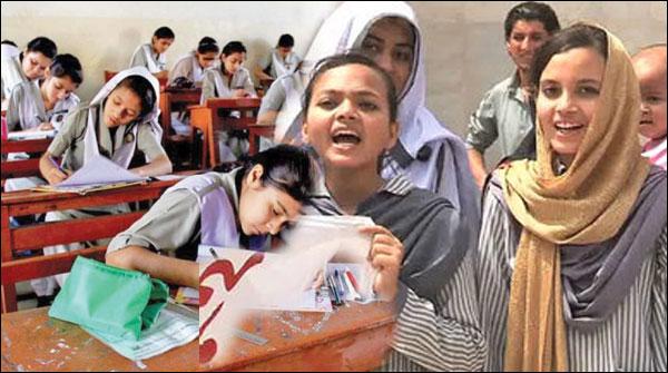 Matric exams, students protest in Orangi Town school