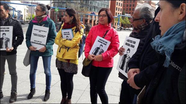 Protested against the murder of Mishal Khan in Germany