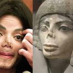 Michael Jackson matching the ancient "Egyptian statue"