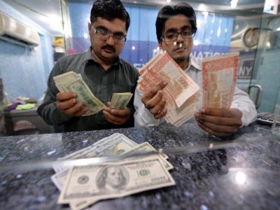 The US dollar was down to Rs 106